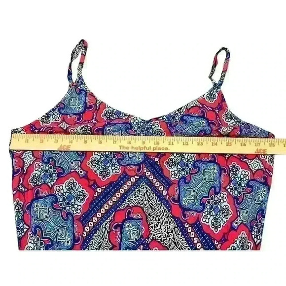 TOMMY BAHAMA Riviera Tiles Sz. Med. Cropped Romper Jumpsuit Beach Cruise‎ Party - Picture 11 of 15